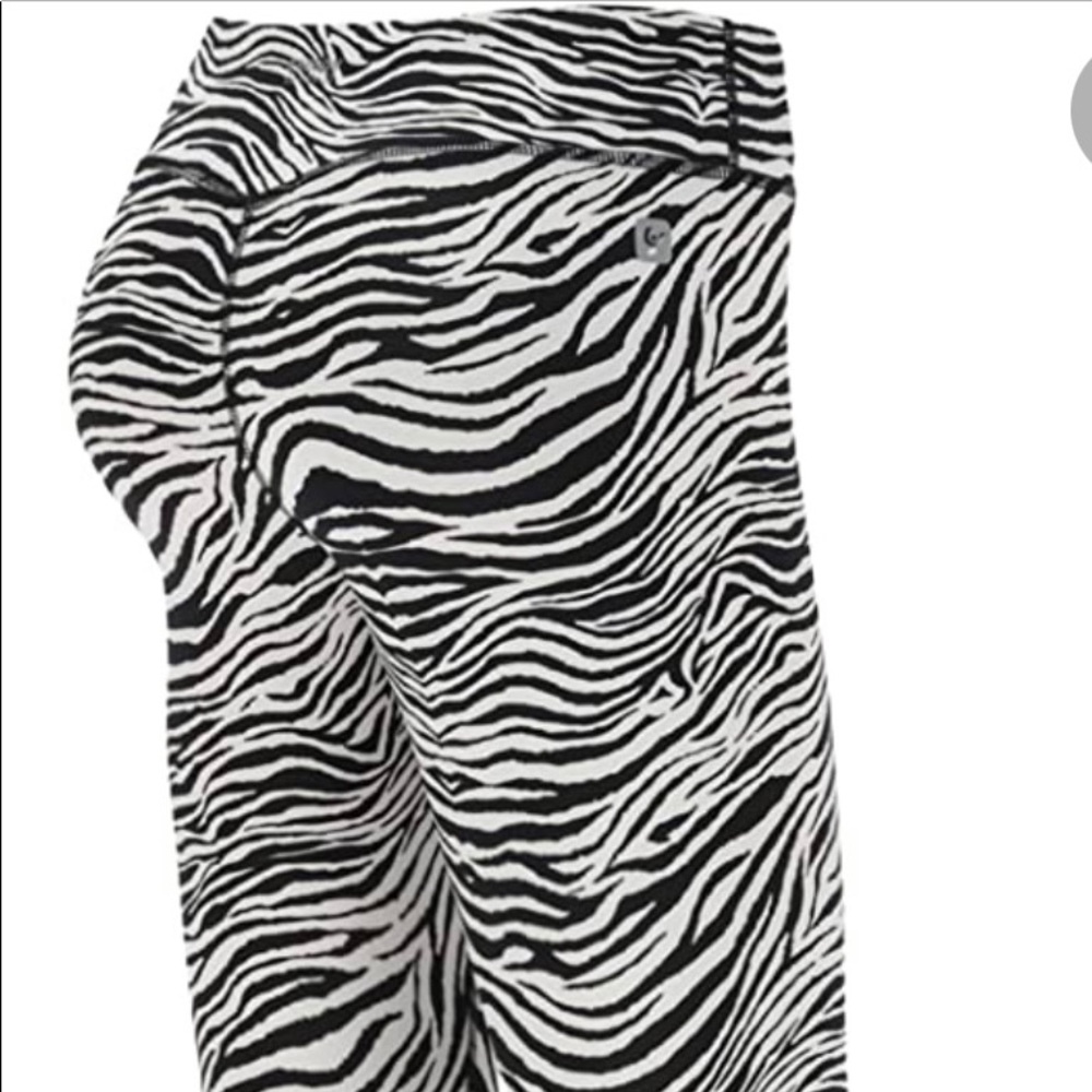 Freddy Zebra Print Leggings - Black and White